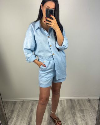 Po vašich obľúbených mušelínových kompletoch prichádzame so štýlovými ľanovými kompletmi! Príjemný, priedušný materiál...